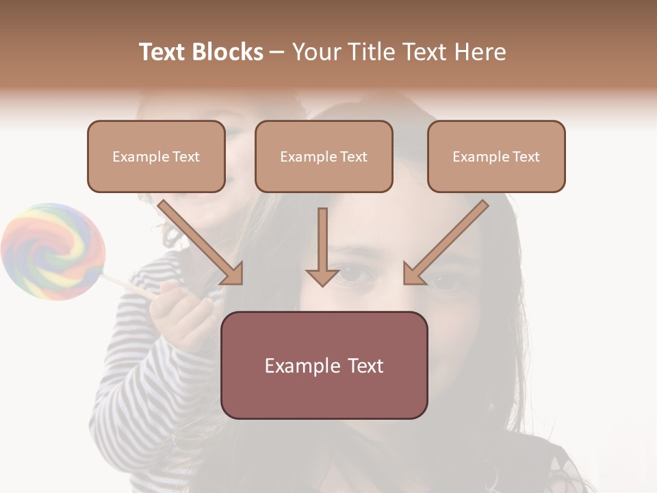 Kids With Lollipop On A White Background PowerPoint Template