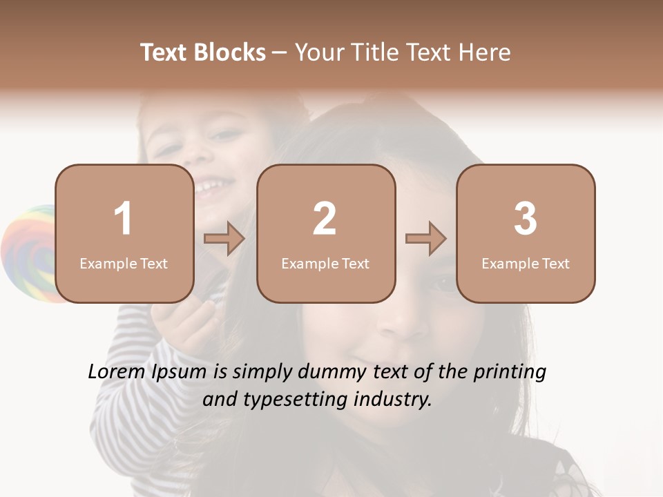 Kids With Lollipop On A White Background PowerPoint Template