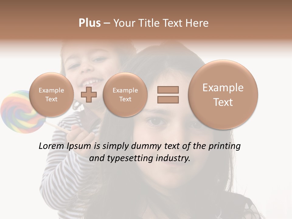 Kids With Lollipop On A White Background PowerPoint Template