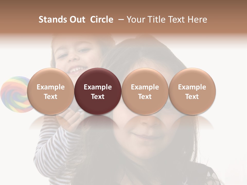 Kids With Lollipop On A White Background PowerPoint Template