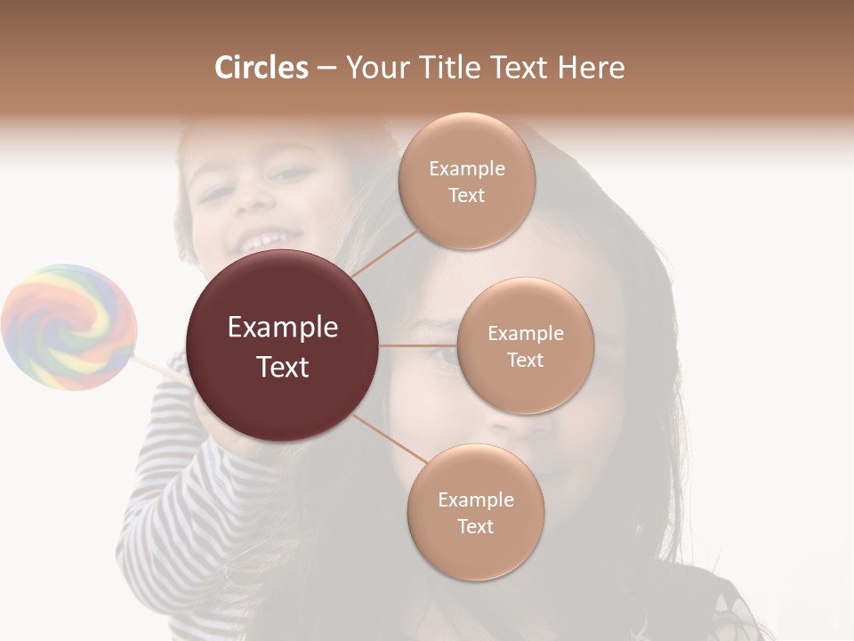 Kids With Lollipop On A White Background PowerPoint Template