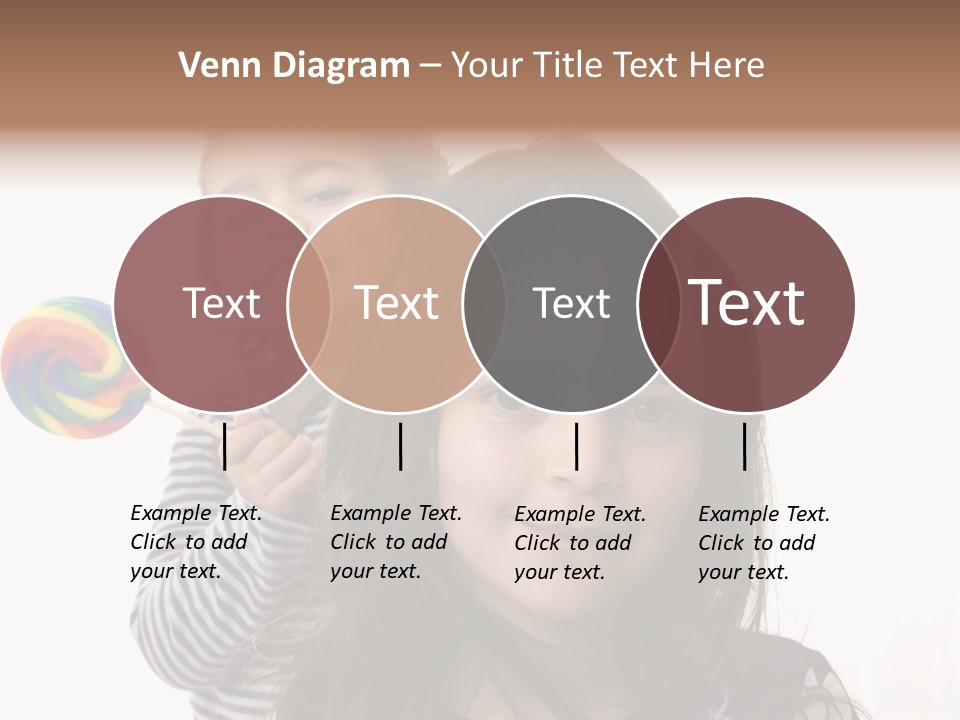 Kids With Lollipop On A White Background PowerPoint Template