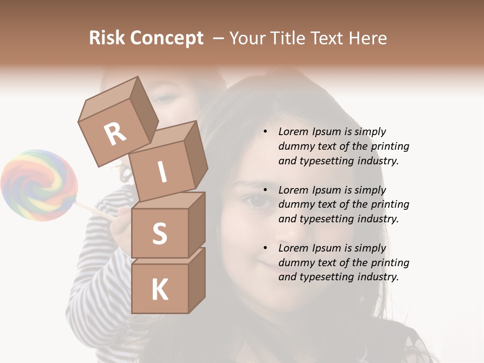 Kids With Lollipop On A White Background PowerPoint Template