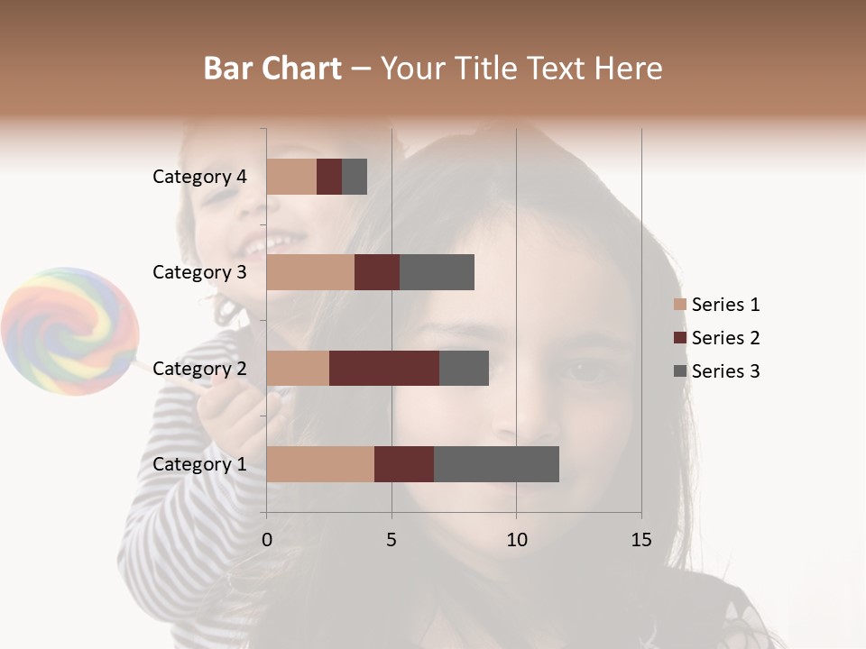 Kids With Lollipop On A White Background PowerPoint Template