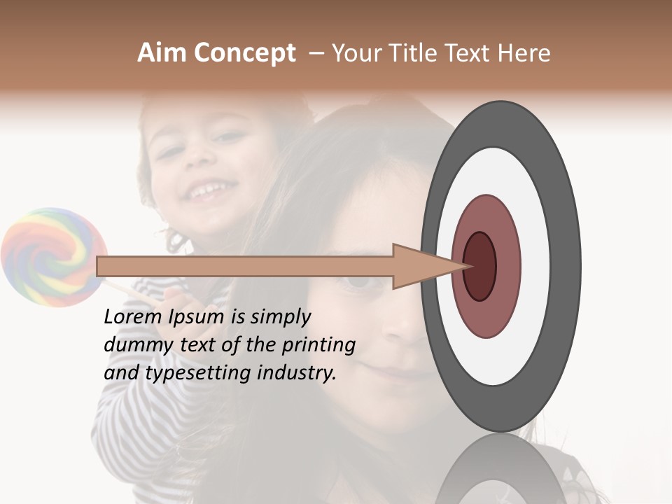 Kids With Lollipop On A White Background PowerPoint Template