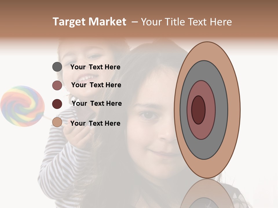 Kids With Lollipop On A White Background PowerPoint Template