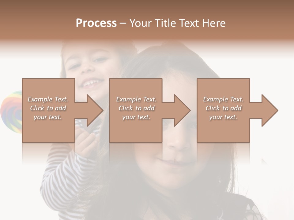 Kids With Lollipop On A White Background PowerPoint Template