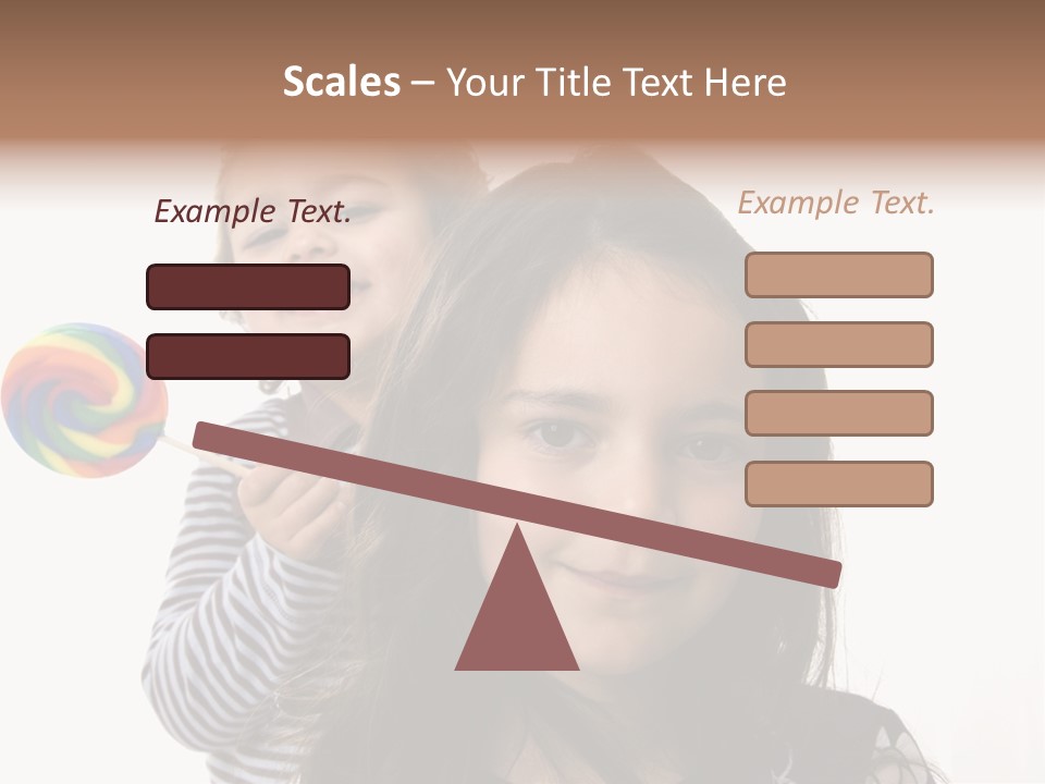 Kids With Lollipop On A White Background PowerPoint Template