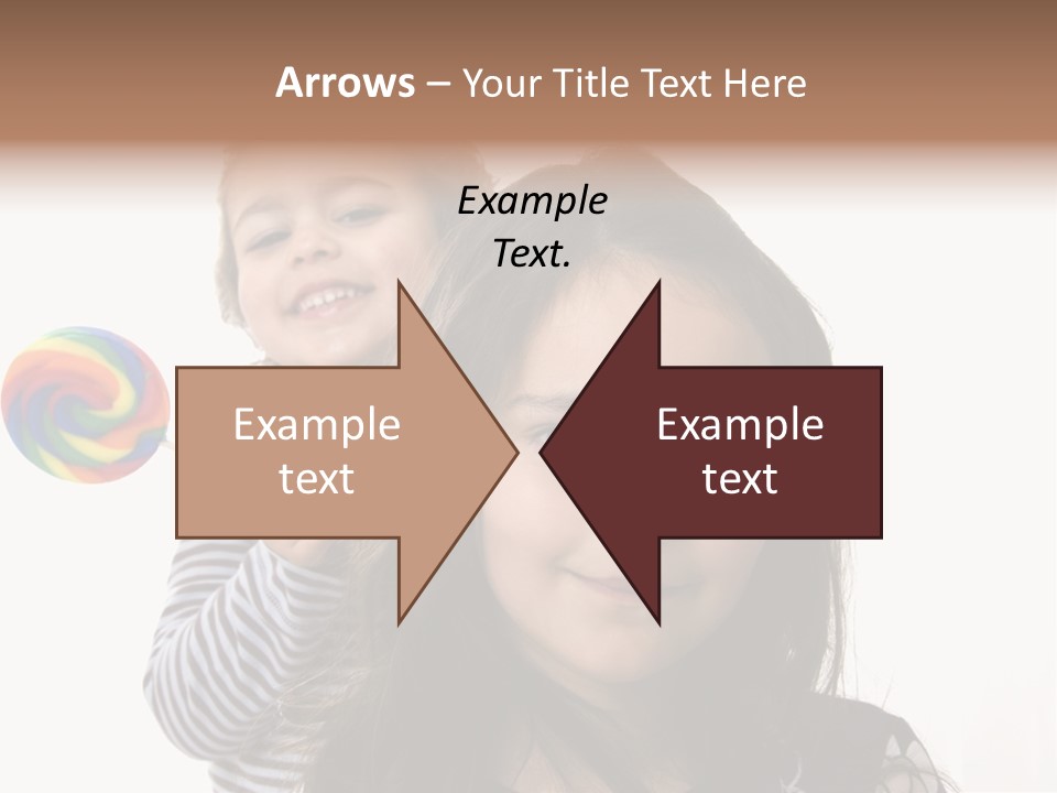 Kids With Lollipop On A White Background PowerPoint Template