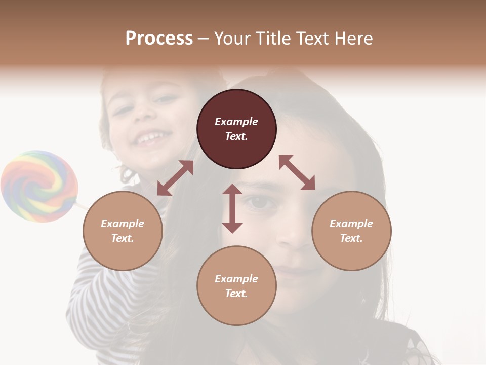 Kids With Lollipop On A White Background PowerPoint Template