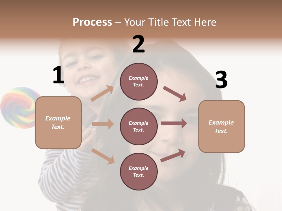 Kids With Lollipop On A White Background PowerPoint Template