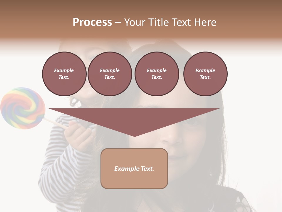 Kids With Lollipop On A White Background PowerPoint Template