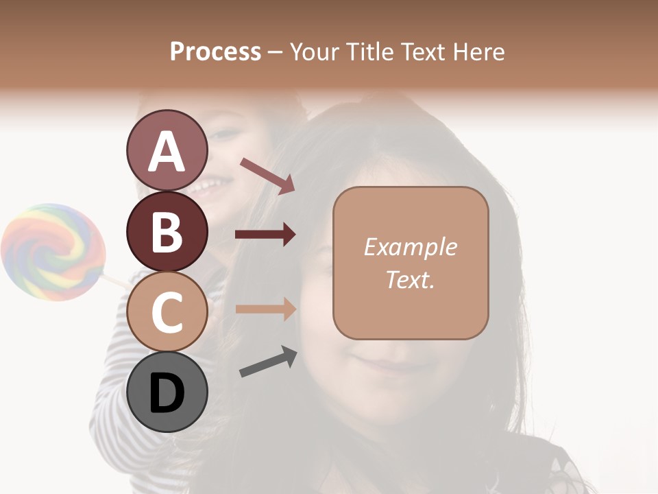 Kids With Lollipop On A White Background PowerPoint Template