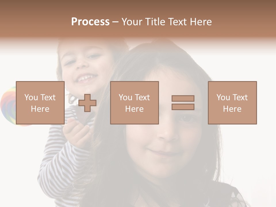 Kids With Lollipop On A White Background PowerPoint Template