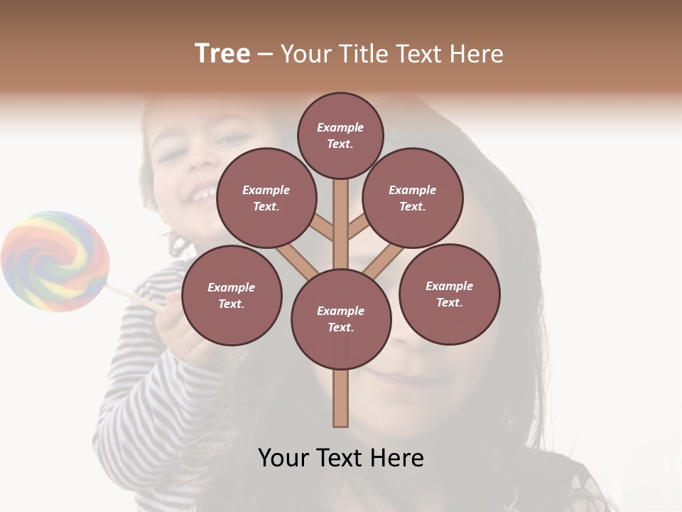 Kids With Lollipop On A White Background PowerPoint Template