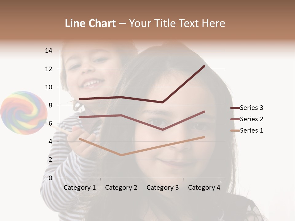 Kids With Lollipop On A White Background PowerPoint Template