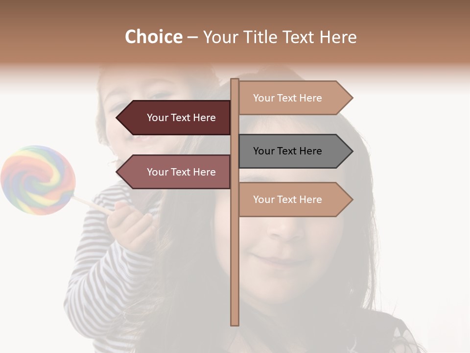 Kids With Lollipop On A White Background PowerPoint Template