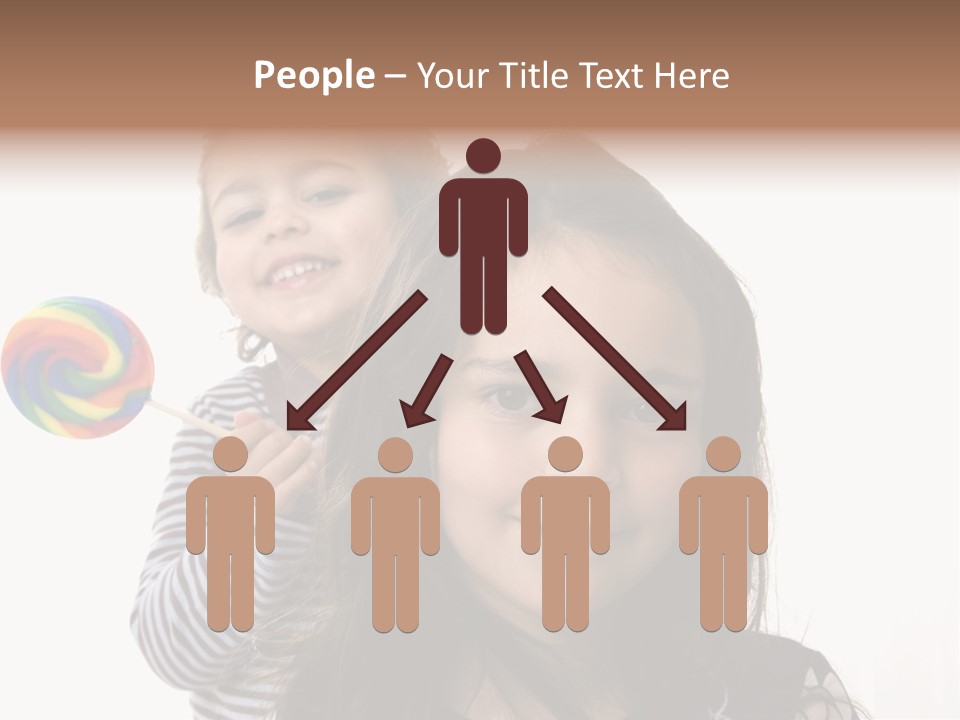 Kids With Lollipop On A White Background PowerPoint Template