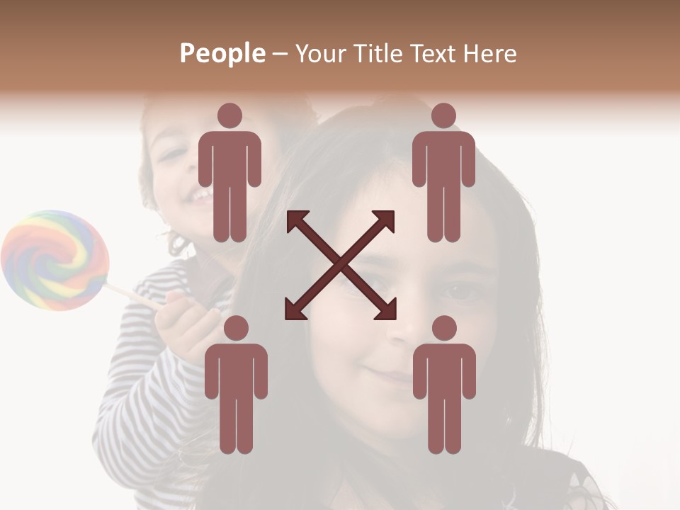 Kids With Lollipop On A White Background PowerPoint Template