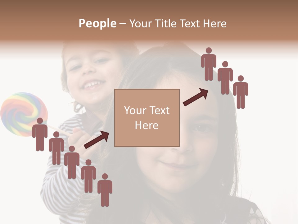 Kids With Lollipop On A White Background PowerPoint Template