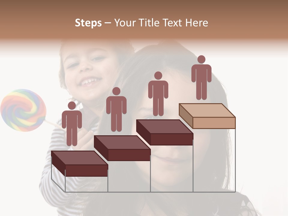 Kids With Lollipop On A White Background PowerPoint Template