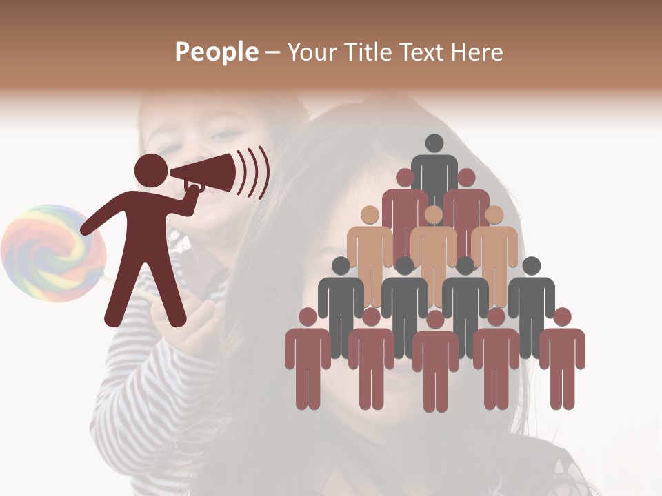 Kids With Lollipop On A White Background PowerPoint Template