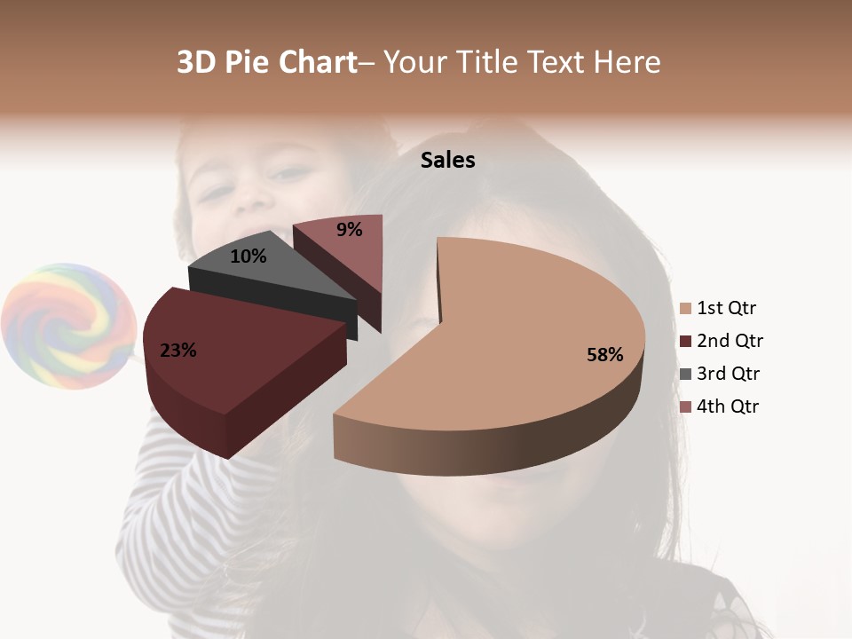 Kids With Lollipop On A White Background PowerPoint Template