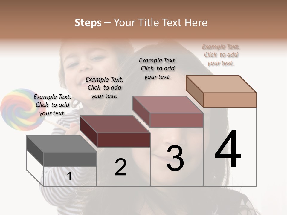 Kids With Lollipop On A White Background PowerPoint Template