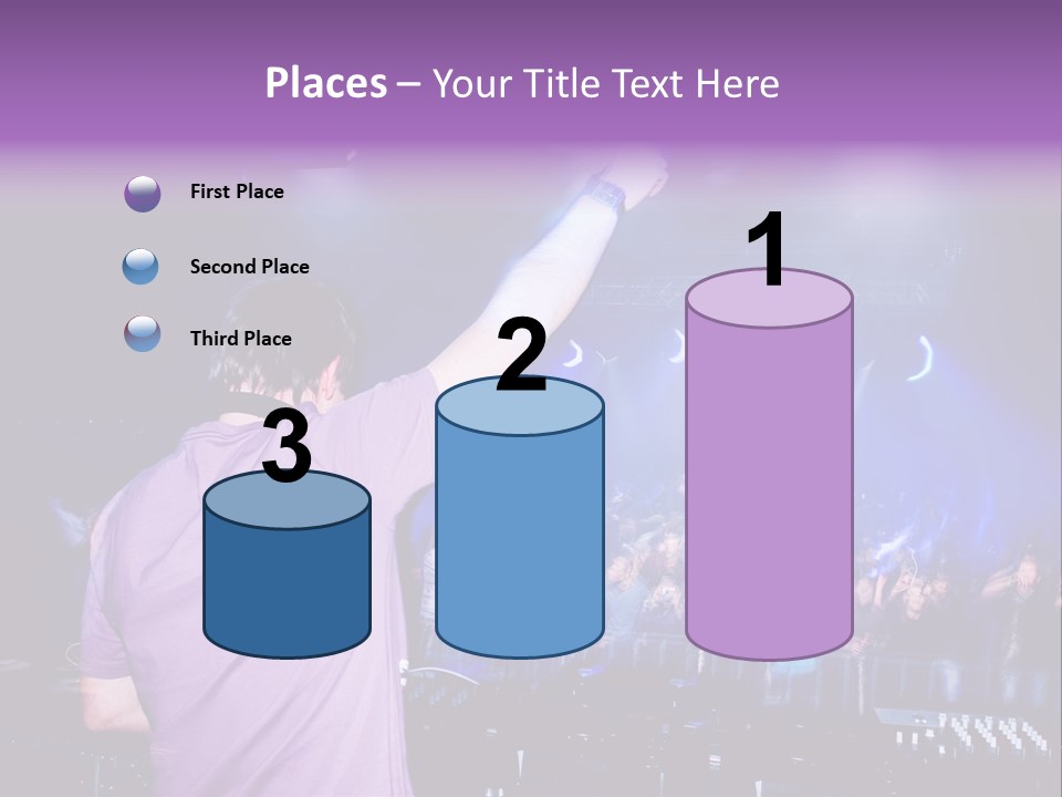 Dj At The Concert, Blurred Crowd On Background PowerPoint Template