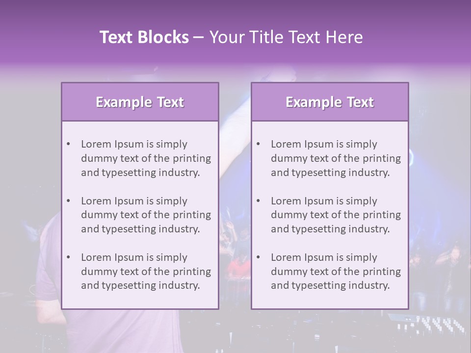 Dj At The Concert, Blurred Crowd On Background PowerPoint Template