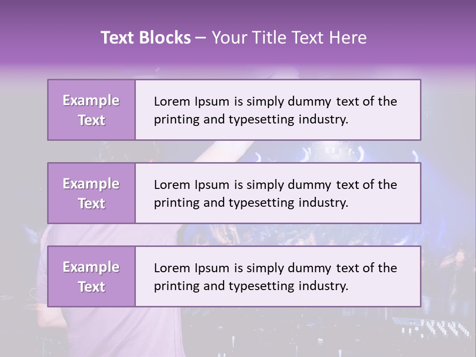 Dj At The Concert, Blurred Crowd On Background PowerPoint Template