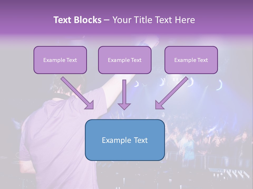 Dj At The Concert, Blurred Crowd On Background PowerPoint Template