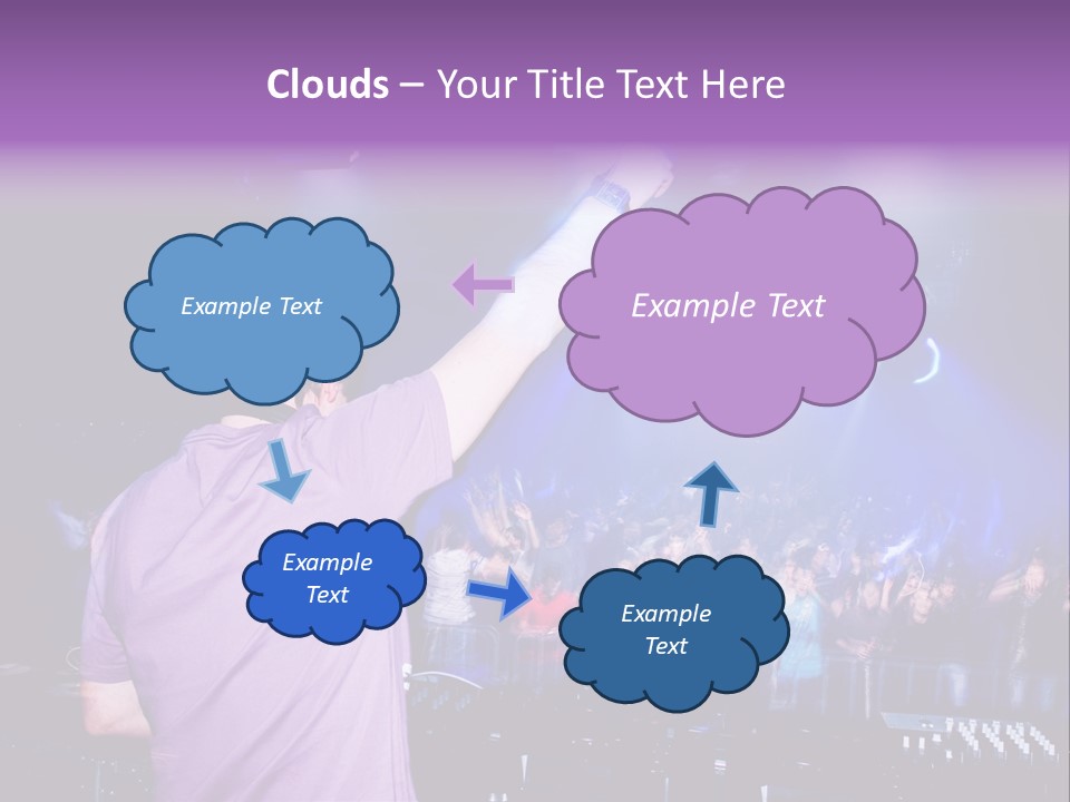 Dj At The Concert, Blurred Crowd On Background PowerPoint Template