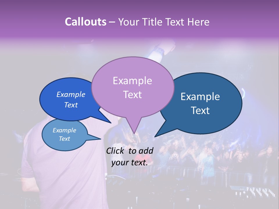 Dj At The Concert, Blurred Crowd On Background PowerPoint Template