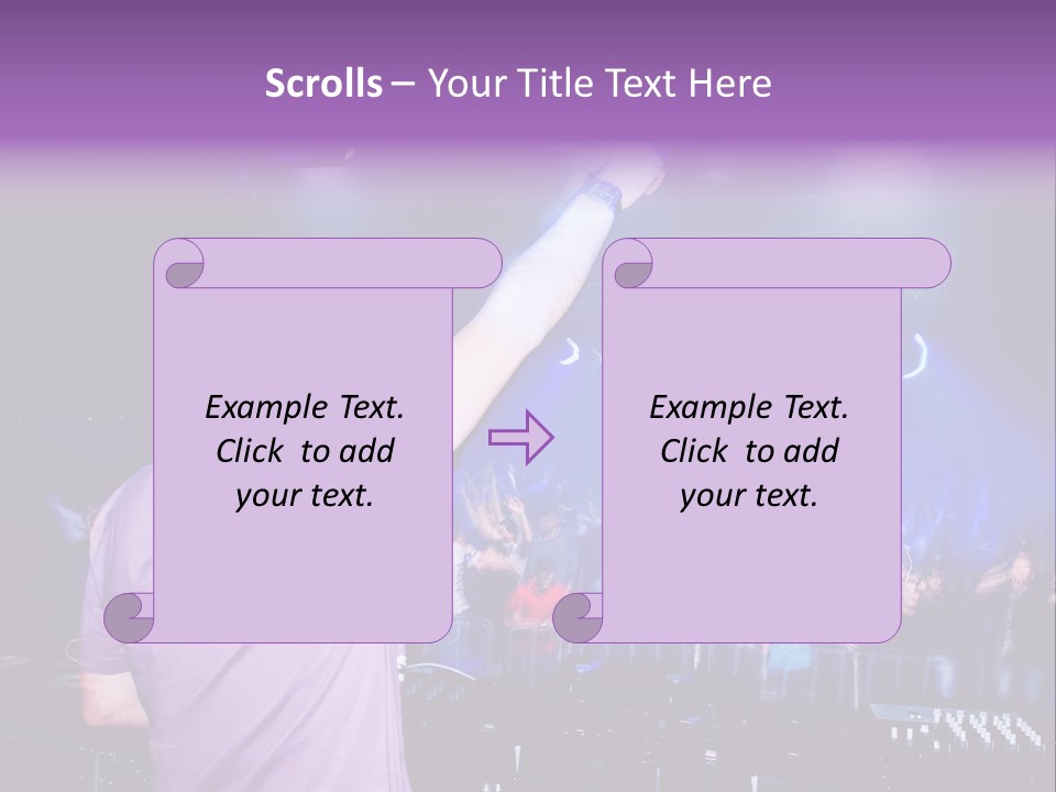 Dj At The Concert, Blurred Crowd On Background PowerPoint Template