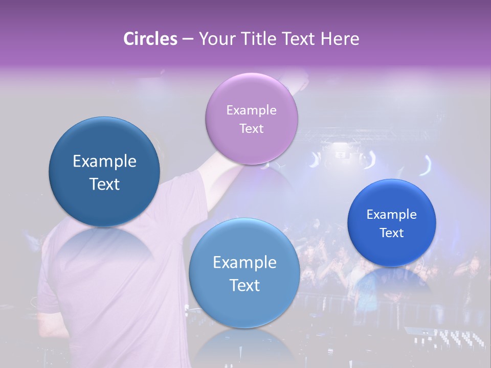 Dj At The Concert, Blurred Crowd On Background PowerPoint Template