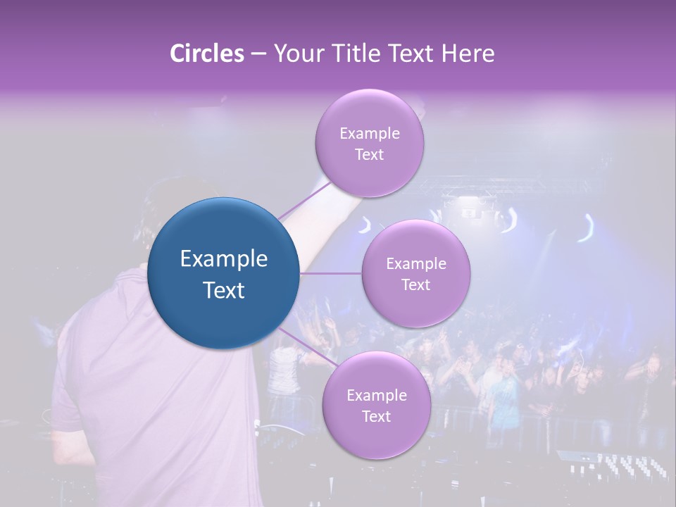 Dj At The Concert, Blurred Crowd On Background PowerPoint Template