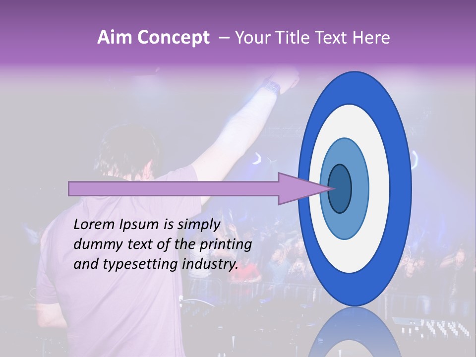 Dj At The Concert, Blurred Crowd On Background PowerPoint Template