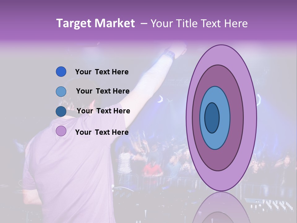 Dj At The Concert, Blurred Crowd On Background PowerPoint Template