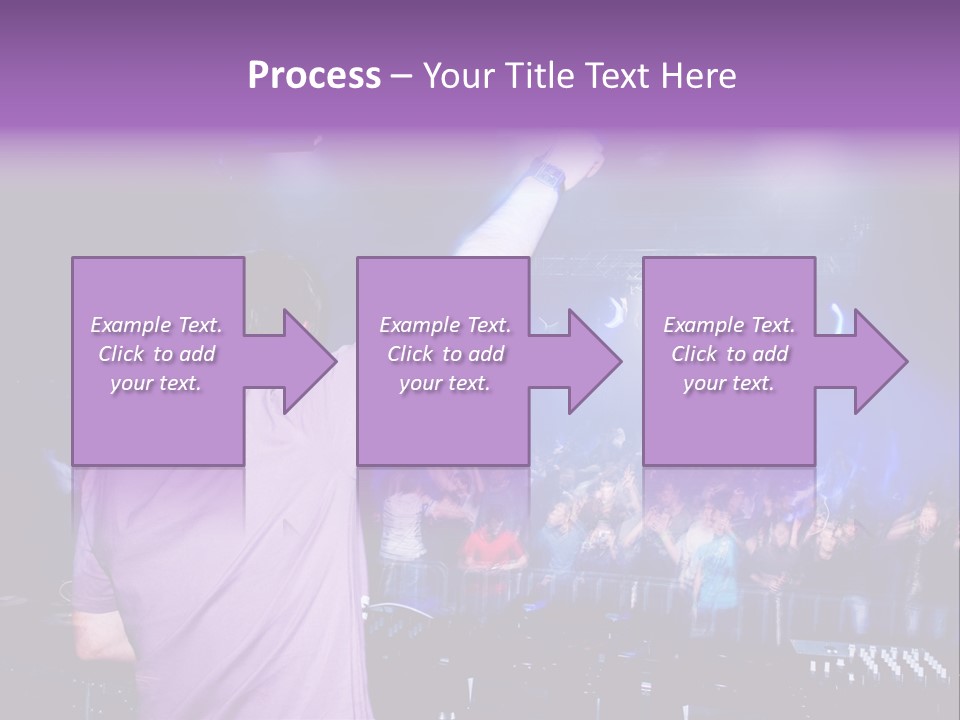 Dj At The Concert, Blurred Crowd On Background PowerPoint Template