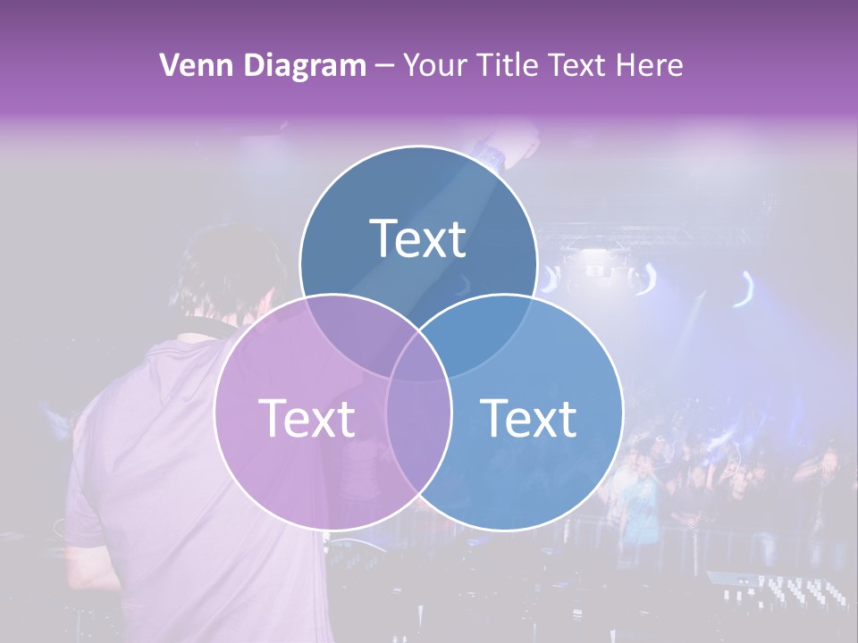 Dj At The Concert, Blurred Crowd On Background PowerPoint Template