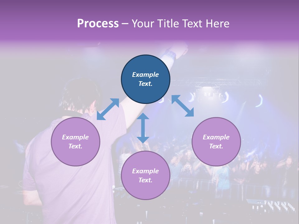 Dj At The Concert, Blurred Crowd On Background PowerPoint Template