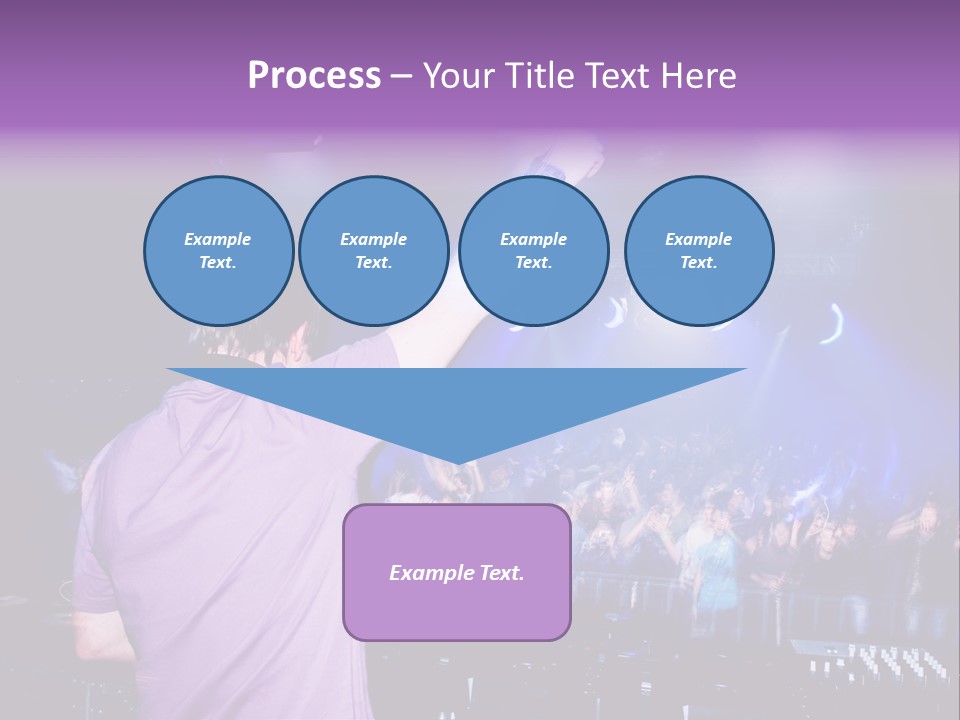 Dj At The Concert, Blurred Crowd On Background PowerPoint Template