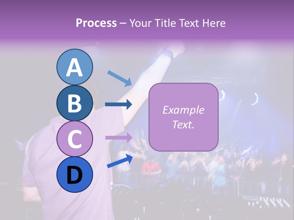 Dj At The Concert, Blurred Crowd On Background PowerPoint Template