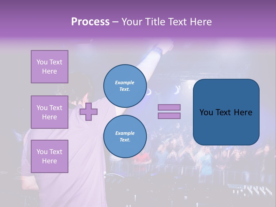 Dj At The Concert, Blurred Crowd On Background PowerPoint Template