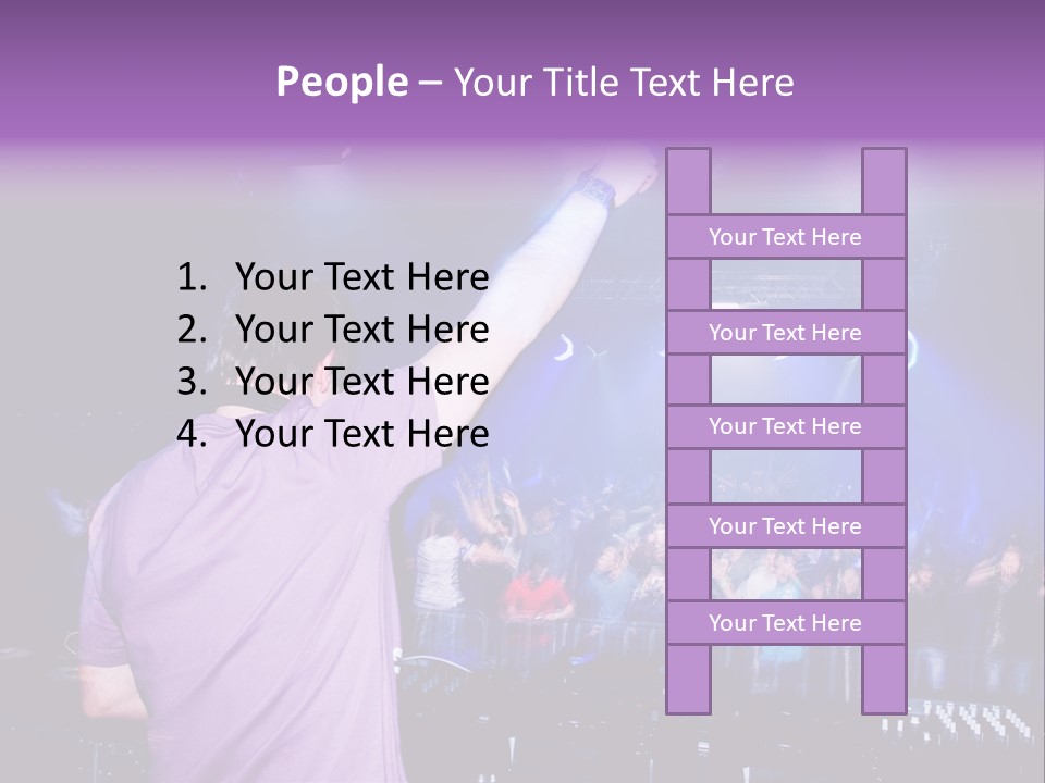 Dj At The Concert, Blurred Crowd On Background PowerPoint Template
