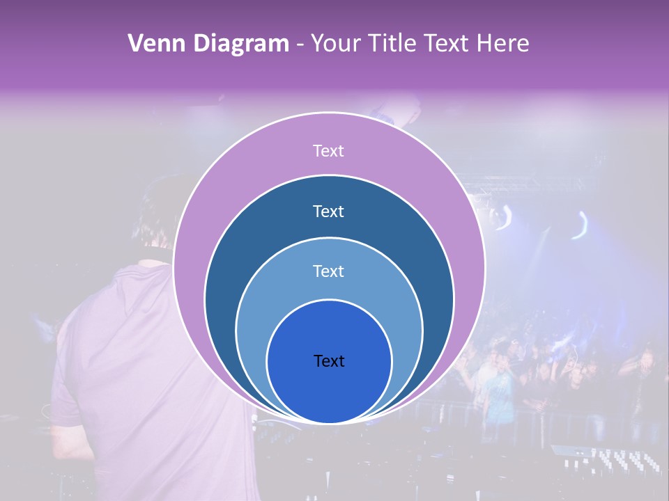 Dj At The Concert, Blurred Crowd On Background PowerPoint Template