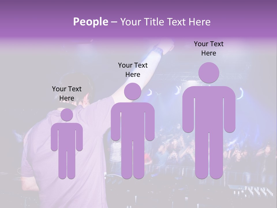 Dj At The Concert, Blurred Crowd On Background PowerPoint Template