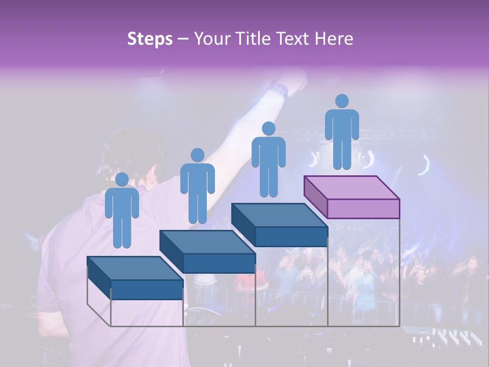 Dj At The Concert, Blurred Crowd On Background PowerPoint Template