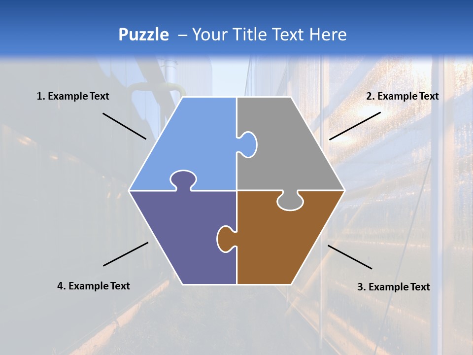 The Exterior Glass Facades Of A Huge Glasshouse With Heating System And Generator PowerPoint Template